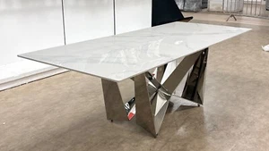 Furniture Village 'Marvel' Dining Table Large Extending Ceramic RRP £2400 NEW - Picture 1 of 15