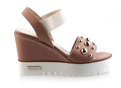 Auténticas sandalias Baldinini de cuero de diseñador italiano talla 35 marrón Foto 1 de 4