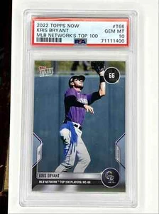 2022 Topps Now MLB Network Top 100 Kris Bryant PSA 10 Colorado Rockies #T-66 - Picture 1 of 2