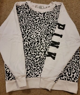PINK VS Leopardo Guepardo Estrás Hechizo Gran Tamaño Pullover Sudadera Foto 1 de 4