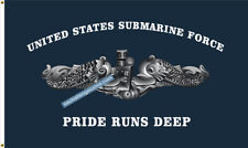 Submarine Force Double-Sided 2'X3' Flag Dolphins Pride Runs Deep EXCLUSIVE