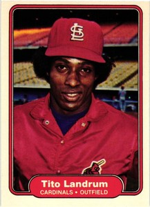 1982 Fleer Set Break #118 Tito Landrum Near Mint - Free Shipping