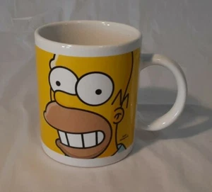 The Simpsons Homer Simpson Coffee Mug White Yellow 2009 - Picture 1 of 7