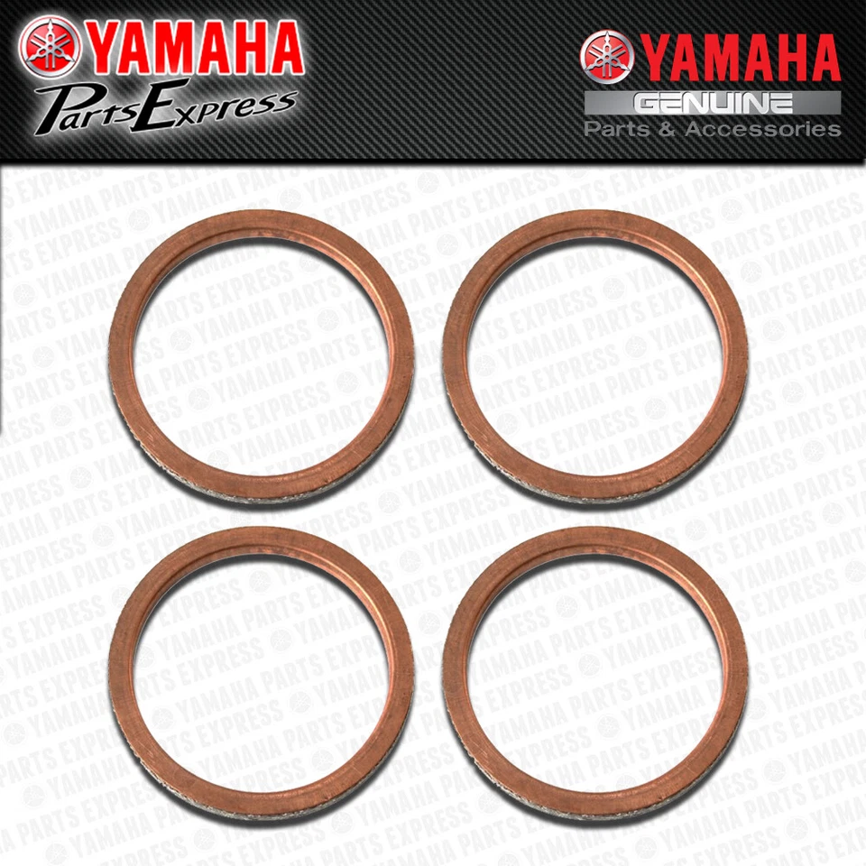1998 - 2014 YAMAHA YZF-R1 YZFR1 R1 OEM EXHAUST GASKETS 4 PACK 4FM-14613-00-00 - Image 1 of 1