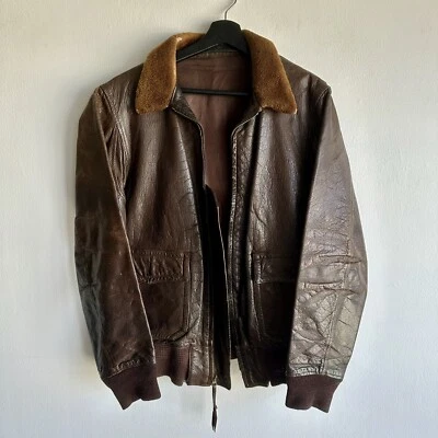 WWII US Navy M-422a Flight Jacket Named Ex Cond - Image 1 of 4