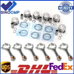 Pistons Rings Set & Connecting Rods For VW Porsche Audi A6 Q5 Q7 3.0 TDI Diesel - Picture 1 of 11