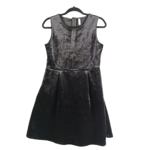 NWT XHILARATION Women Girls Dress Size XL(14/16) Velour Black Knit - Picture 1 of 12
