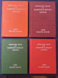 Ringling Bros Barnum & Bailey Circus Route Books - Lot of 4 1953 1955 1964 1966 - Picture 1 of 23