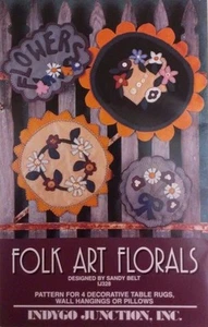 Indygo Junction Folk Art Florals Pattern IJ328 Sandy Belt Pillows Table Rugs - Picture 1 of 2