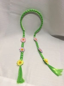 Girls Nature Fairy Headband Braided Green Hair Extensions Cosplay Costume - Picture 1 of 3
