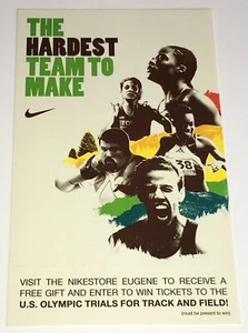 US OLYMPIC TRACK & FIELD TRIALS 2008 IN PERFETTE CONDIZIONI NIKE CARD HAYWARD FIELD * ALAN WEBB - Foto 1 di 2