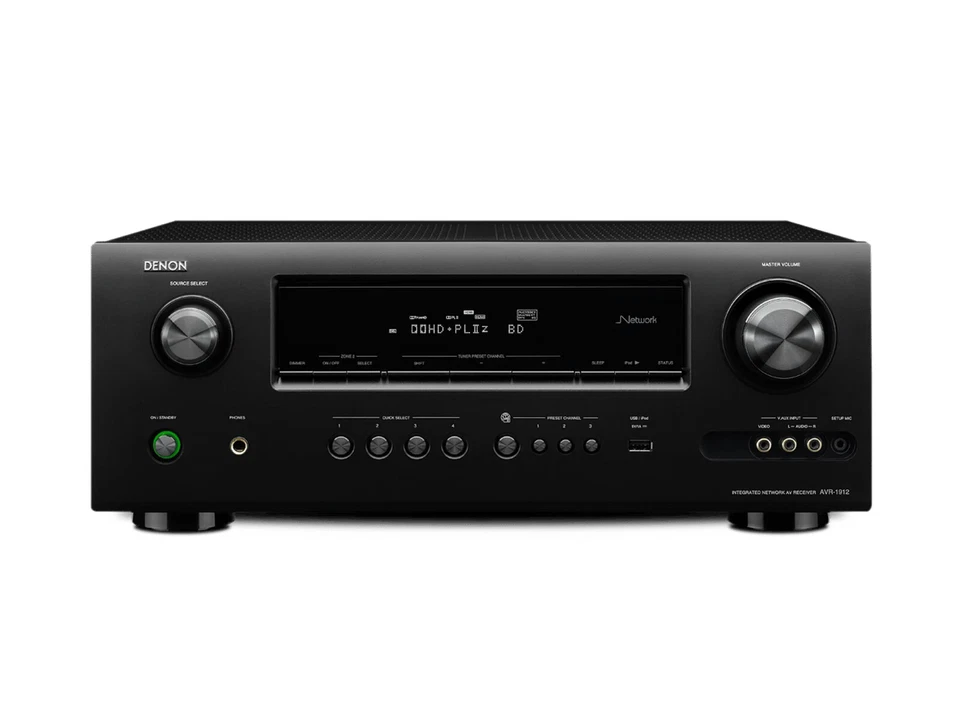 Denon AVR 1912 7.1 Channel 125 Watt Receiver-Apple Air play-Serious Power-DD DTS - image 1 of 4