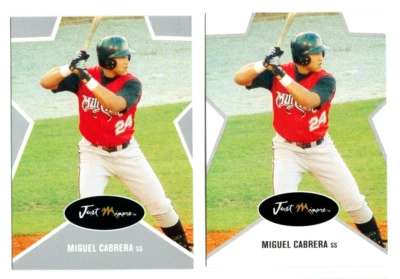 2 英寸 MIGUEL CABRERA 2003 JUST MINORS “银色版” 新秀卡 #7 批量! 完好! — 第 1/3 张图片
