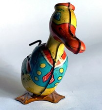 1930's J. Chein Walking Duck Windup Tin Toy
