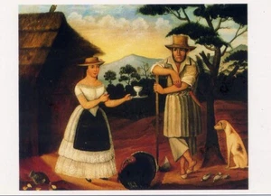Venezuela•Retrato de Miguel y Gregoria Villasana 1850•Arte POSTAL - Imagen 1 de 1