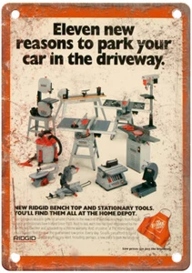 Insegna Metallo Ridgid Benchtop Power Tools Riproduzione Pubblicità 1999 Vintage Z444 - Foto 1 di 1