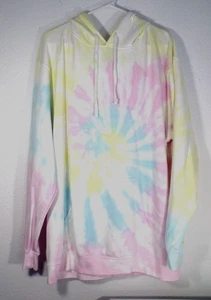 Independent Trading Co Hooded Sweatshirt Women Size M Pastel Tie Dye New - Picture 1 of 5