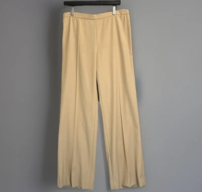 Pantalón de lana de pierna ancha Agnona para mujer talla EU 48 US 12 beige tranquilo lujo carrera Foto 1 de 4