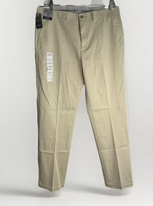 Haggar Herren Straight Fit Stretch Twill 36x34 sandfarben bügelfrei mit Hemdgriff - Bild 1 von 5