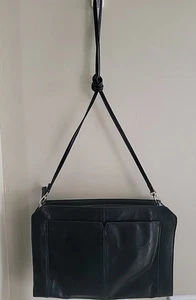 Borsa a tracolla HOBO International in pelle nera organizer borsetta borsetta - Foto 1 di 10