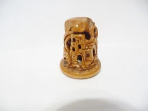 DEDAL VINTAGE TALLADO A MANO MADERA DE ABEDUL GARY BRAATZ UNA IGLESIA - Imagen 1 de 5