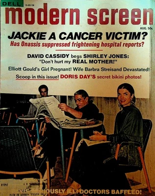 Modern Screen August 1971 Jackie Onassis David Cassidy Barbra Streisand Foto 1 de 2