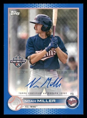 2022 Topps Pro Debut AUTO Blue #PD61 Noah Miller /150 - Image 1 of 2