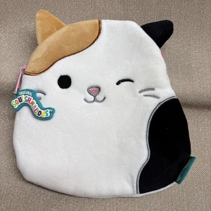 Squishmallows zwinkernde Cam die Katze Reißverschluss Aufbewahrungstasche Kaliko 8" Neu ohne Etikett - Bild 1 von 6