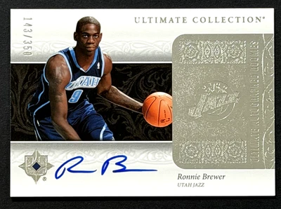 2006-07 UD ULTIMATE COLLECTION AUTO RONNIE BREWER SIGNED ROOKIE CARD RC /350 - Image 1 of 2