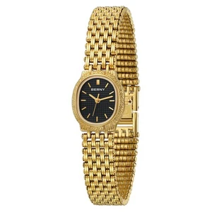Gold Watches for Women Vintage Bracelet Wrist Watch Luxury Small Ladies Oval ... - Picture 1 of 9