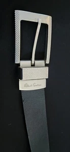 ROBERT GRAHAM Black Leather Belt Size 38 Silver Buckle RG307390 - Picture 1 of 4
