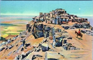 The Mesa and Old Walpi New Mexico Postcard 6A-H97 Unposted - Picture 1 of 2