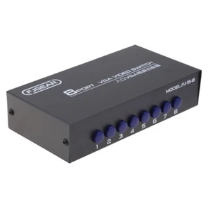 8 Port VGA Switch Video Switcher Box 1920*1440 250MHz 8 in 1 out Selector for PC - Photo 1/8
