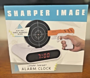 NIB Sharper Image Laser Target Alarm Clock Gift New - Picture 1 of 13