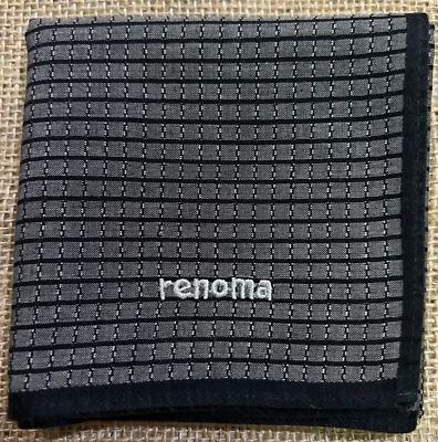 PAÑUELO ARTÍSTICO HOMBRE RAYAS NEGRO Y GRIS CLÁSICO ALGODÓN DE COLECCIÓN PAÑUELO DE BOLSILLO 18" Foto 1 de 3