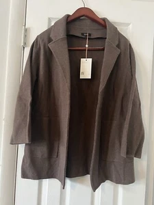 Quince Womens Layer Career 100% Organic Cotton Knit Blazer Costigan Size L - Picture 1 of 5
