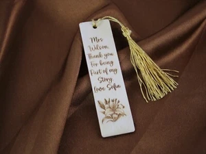 Personalised Wooden Engraved Bookmark for Teacher Gift - Picture 1 of 5