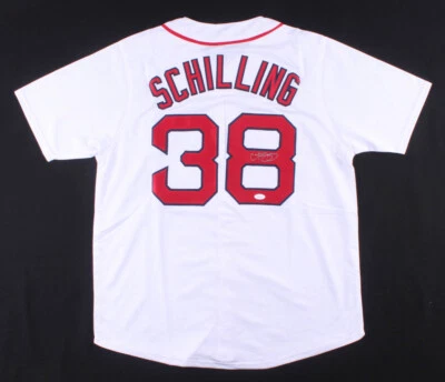 Curt Schilling Signed Boston Red Sox Jersey (JSA COA) 3xWorld Series Champion - Image 1 of 4