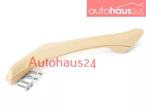 BMW F10 5 SERIES FRONT OR REAR DOOR-PULL HANDLE RIGHT GENUINE BEIGE LEATHER NEW - Picture 1 of 1