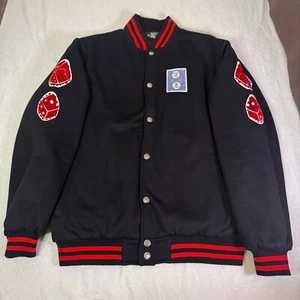 2008 Billionaire Boys Club Jacket Wool Vegas Cards Varsity Pharrell - Red/Black - Picture 1 of 9