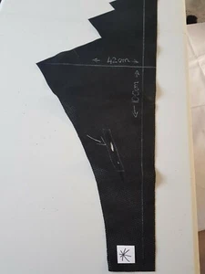 BLACK PERFORATED GENUINE ITALIAN LEATHER OFFCUTS FURNITURE CLOTHING&CAR REPAIRS - Picture 1 of 3