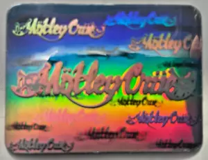 1991 Brockum Rock Cards Motley Crue Mini Hologram Insert Sticker Card Heavy - Picture 1 of 2