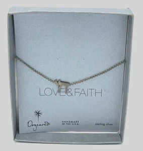 Dogeared'' LOVE AND FAITH'' Sterling Silver Bracelet Handcrafted in USA 69 - Picture 1 of 3