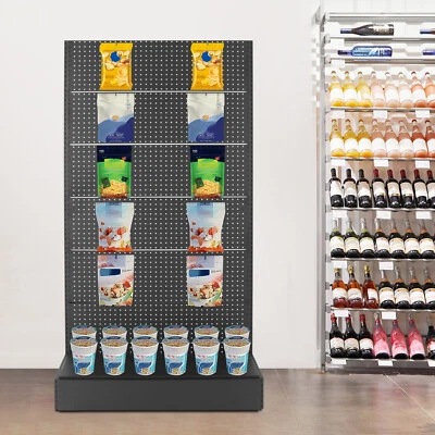 TBVECHI Peg Board Display Stand Retail Display Stand W/10 Hooks Craft Fair Display Rack