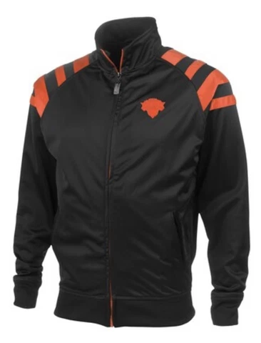New York Knicks Carmichael Warm Up Track Jacket - Black  Basketball-NBA NY NYC Cover