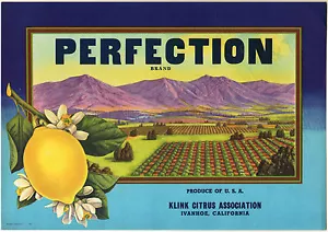 *Original* PERFECTION 1930's Ivanhoe Klink Calif Stock Lemon Label NOT A COPY!! - Picture 1 of 1