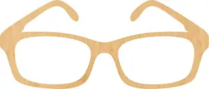 Glasses 2 Laser Cut Out Wood Shape Craft Supply - Woodcraft Cutout - Picture 1 of 1
