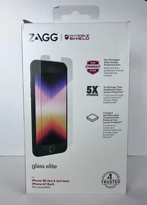 ZAGG | INVISIBLE SHIELD, Glass screen protector for iPhone SE (3rd & 2nd Gen) iP - Photo 1 sur 1