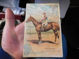 TARJETA COMERCIAL VICTORIANA 1888, CARRERAS DE CABALLOS PROCTOR KNOTT, EQUIPO AGRÍCOLA OSBORNE. - Imagen 1 de 8