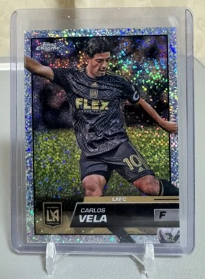 2023 Topps Chrome MLS LAFC CARLOS VELA SPECKLE REFRACTOR #69 - Image 1 of 2